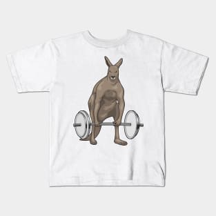 Kangaroo Bodybuilding Dumbbells Kids T-Shirt